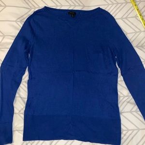 Halogen blue ballet neck sweater, size medium